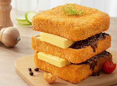 Cheese and Red Bean Paste Sandwich (thickly sliced)